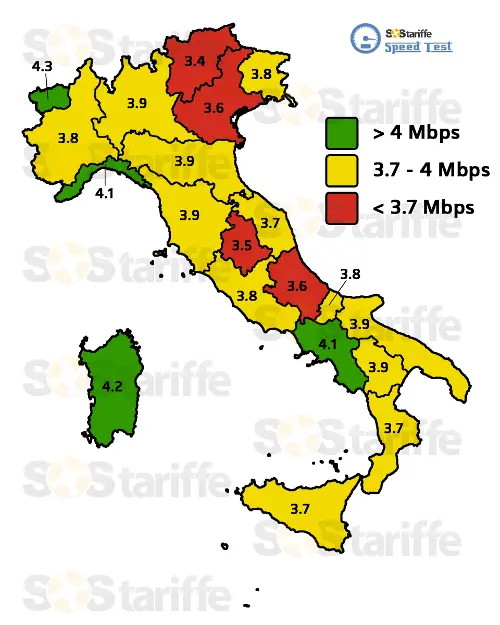 Mappa ADSL 7 mega