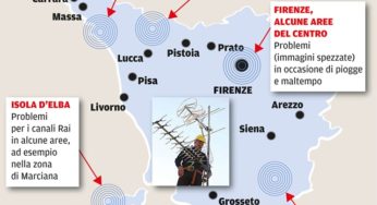 Digitale terrestre Toscana: tv a singhiozzo in mezza regione