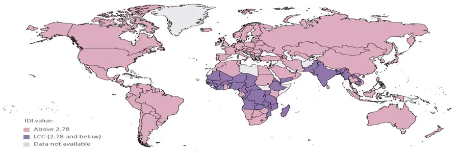  Least connected countries(LCCs), 2013