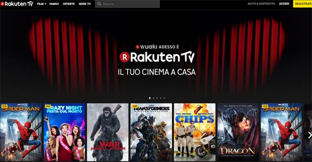 rakuten tv sito