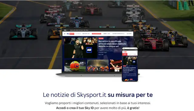 sky sport area personale